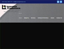 Tablet Screenshot of innovativeproductionsav.com